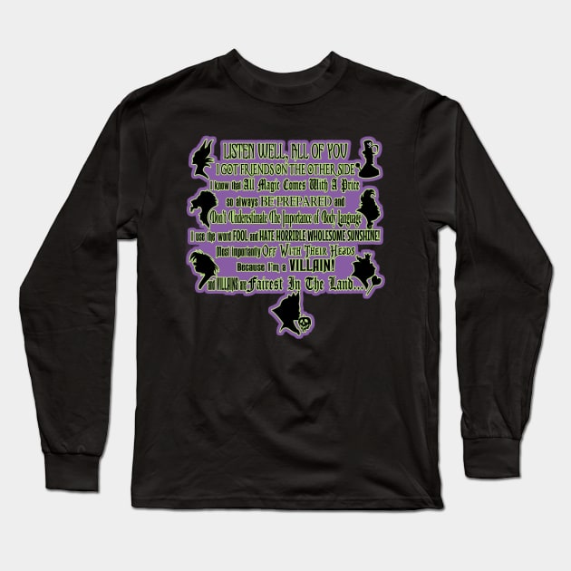 Villains Oath Long Sleeve T-Shirt by CircleOfVillains